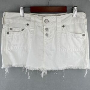 True Religion White Mini Skirt